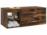 Bathroom Furniture Set 2 pcs Smoked Oak Engineered Wood 3403940