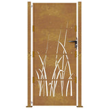 Garden Gate 100x175 cm Corten Steel Grass Design 153176