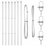 Fence Post 7 pcs Silver Steel 42004226