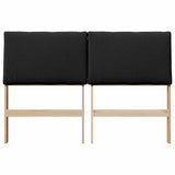 Upholstered Headboard Black 140 cm Solid Pine Wood 879286