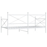 Day Bed without Mattress White 107x203 cm Steel 4104685