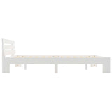 Bed Frame without Mattress White 180x200cm Solid Wood Pine 283159