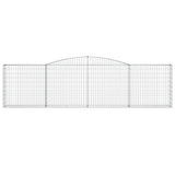 Arched Gabion Baskets 6 pcs 400x30x100/120 cm Galvanised Iron 3146870