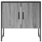Bathroom Sink Cabinet Grey Sonoma 60x33x60 cm Engineered Wood 842459