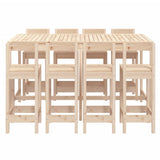 9 Piece Garden Bar Set Solid Wood Pine 3154770