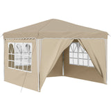 Pop-up Party Tent 288 x 288 x 245 cm Cream Oxford Fabric 42019768