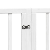 Dog Gate with Door Foldable 15 Panels White 750 cm Poplar Wood 3155537