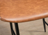 Bar Stools Set of 2, PU Leather Upholstered Bar Chairs, Breakfast Kitchen Counter Chairs with Backs, T3398P328311