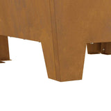 Fire Pit Brown 50 x 50 x 38 cm Weathering Steel 858943