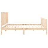 Bed Frame without Mattress 200x200 cm Solid Wood Pine 3192641