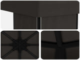 Gazebo 4 x 3 m Anthracite Polyester and Steel 190 gsm 900375