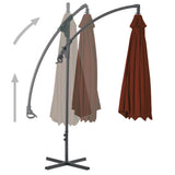 Cantilever Garden Parasol with Steel Pole 250x250 cm Terracotta 312511