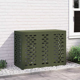 Air Conditioner Cover Olive green 110 x 50 x 80 cm Steel 865907