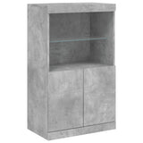 Sideboards with LED Lights 3 pcs Concrete Grey Engineered Wood 3209110