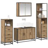 Bathroom Furniture Set 4 pcs Artisan Oak Engineered Wood 3402483