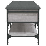 Shoe Bench Grey Sonoma 102x42x45 cm Engineered Wood 835200