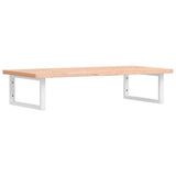 Basin Shelf Wall Mounted Steel and Solid Wood Beech 3302432