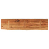 ZNTS Wall Shelf 120x30x2.5 cm Rectangular Solid Wood Acacia Live Edge 370242