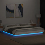 Bed Frame with LED Lights without Mattress White 180x200cm 3281077