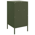 ZNTS Bedside Cabinets 2 pcs Olive Green 36x39x68 cm Steel 843087