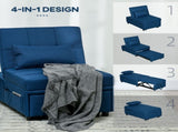 Convertible Chair Bed with Padding Seat, 4-in-1 Multi-Functional Sleeper Sofa Bed, Recliner with T3398P377935