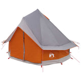 Tipi Tent Grey and Orange 250 x 250 cm Polyester and Steel 42028721