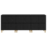 Sideboards 3 pcs Black Oak 60 x 35 x 70 cm Engineered Wood 3415591
