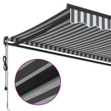 Automatic Retractable Awning Anthracite and White 350x250 cm 3310228