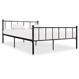 Bed Frame without Mattress Black Metal 180x200 cm Super King 284641