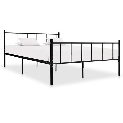 Bed Frame without Mattress Black Metal 180x200 cm Super King 284641