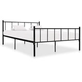 Bed Frame without Mattress Black Metal 180x200 cm Super King 284641