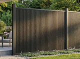 Fence Panel WPC and Aluminium Black 42039053