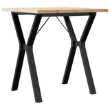 ZNTS Dining Table Y-Frame 70x70x75.5 cm Solid Wood Pine and Steel 3282781