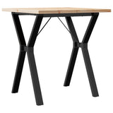 Dining Table Y-Frame 70x70x75.5 cm Solid Wood Pine and Steel 3282781