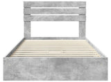 Storage Bed Concrete Grey 70 x 190 cm Engineered Wood 3411606