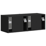 TV Wall Cabinet 2 pcs Black 39 x 31 x 29.5 cm Engineered Wood 892172