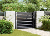 Garden Gate Lockable Black 100x100 cm Aluminium 42004146