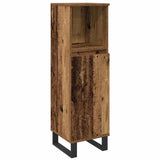 Bathroom Furniture Set with Shelf 3 pcs Brown Engineered Wood 3378510
