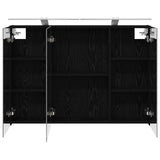 Bathroom Mirror Cabinet Black Oak 100 x 14.5 x 70 cm 889128