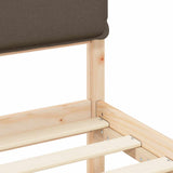 Bed Frame with Upholstered Headboard Taupe 90 x 190 cm 877877