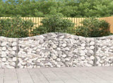 Arched Gabion Baskets 15 pcs 200x30x100/120 cm Galvanised Iron 3145443
