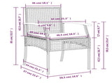 7 Piece Garden Dining Set with Cushions Grey Poly Rattan 3213614