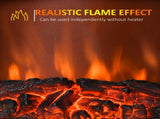Electric Stove Heater with Realistic Flame Effect, 2000W Portable Indoor Freestanding Electric T3398P379088