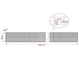 Gabion with 5 mm Wire and 5x2.5 cm Mesh 400x10x50 cm 3463466