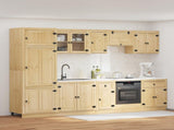 Cabinet SKI 9 pcs Honey Brown Solid Pine Wood 3392650