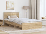 Bed Frame with Headboard Sonoma Oak 80 x 200 cm Engineered Wood 3408902