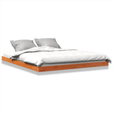 Bed Frame without Mattress Wax Brown 160x200 cm Solid Wood Pine 847148