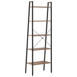 5-Tier Standing Shelf Dark Brown and Black 56x35x174 cm 336368