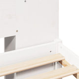 ZNTS Bookcase Bed without Mattress White 180x200 cm Super King Solid Wood Pine 3321859