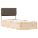 Bed Frame with Upholstered Headboard Taupe 80 x 200 cm 877592